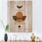 Designart - Abstract Sun and Moon In Earth Tones - Modern Print on Natural Pine Wood